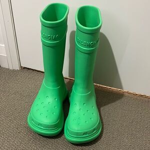 Balenciaga Crocs Green Boots